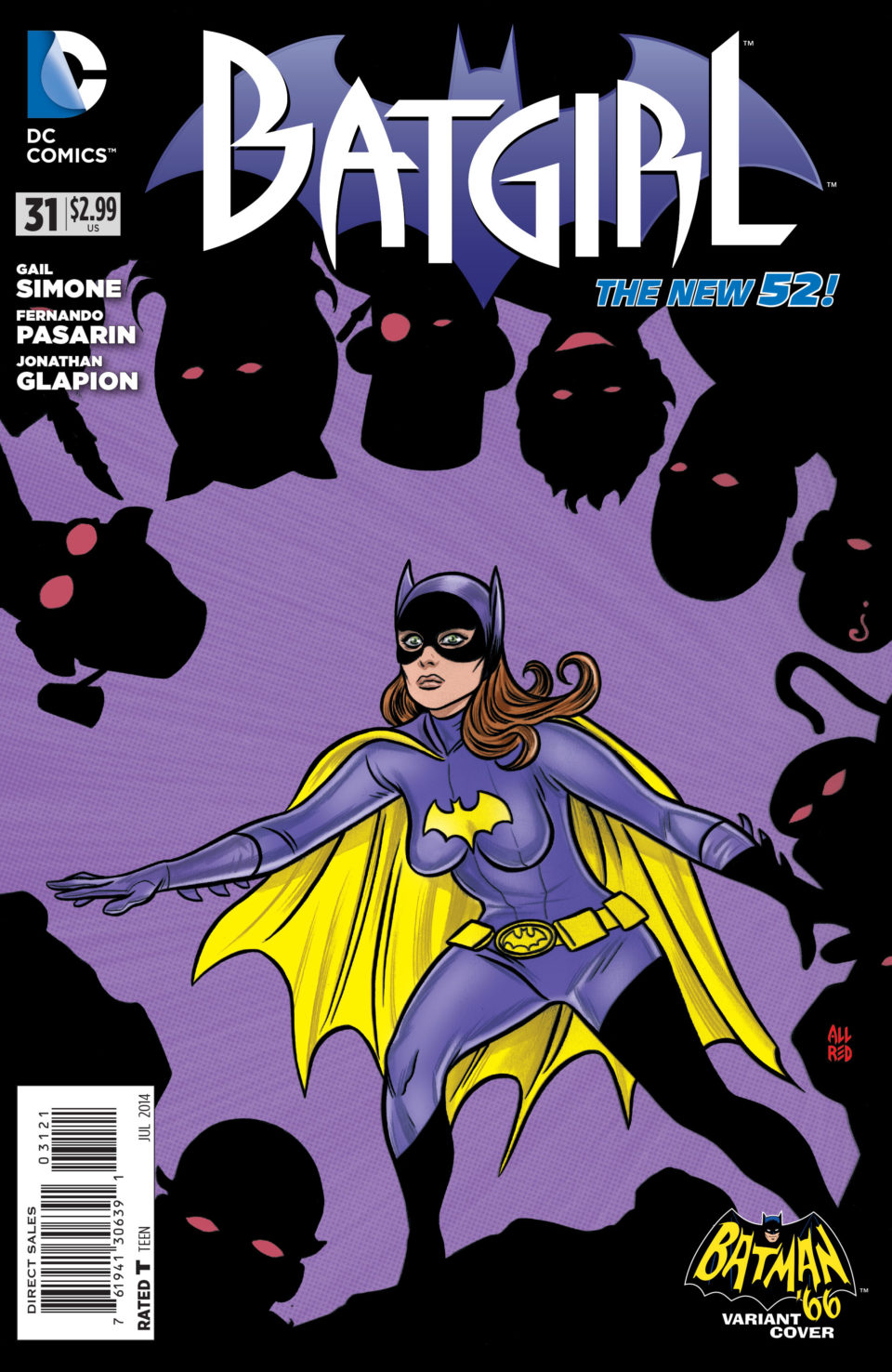 2014.07-Batgirl31-MichaelAllred-Batman66Variant