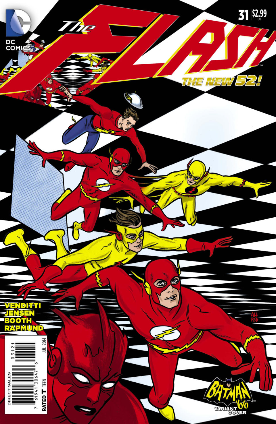 2014.07-TheFlash31-MichaelAllred-Batman66Variant